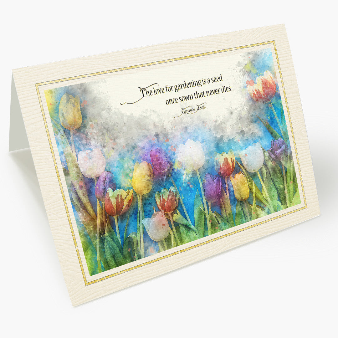 Watercolor Tulip All Occasion Gardening Appreciation Card