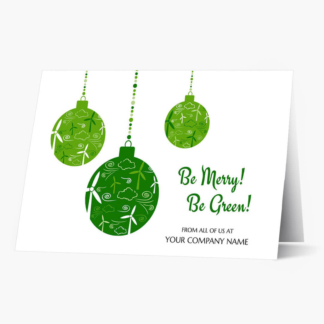 Wind Energy Ornaments Christmas Card
