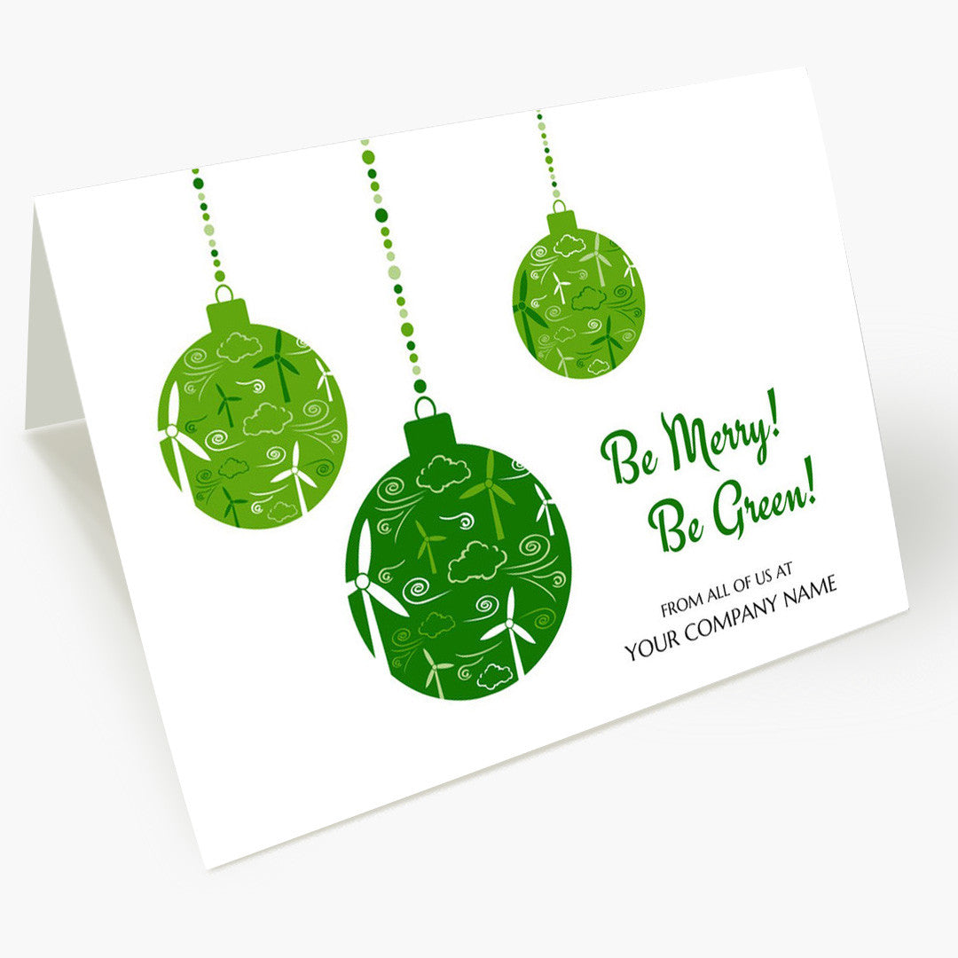 Wind Energy Ornaments Christmas Card
