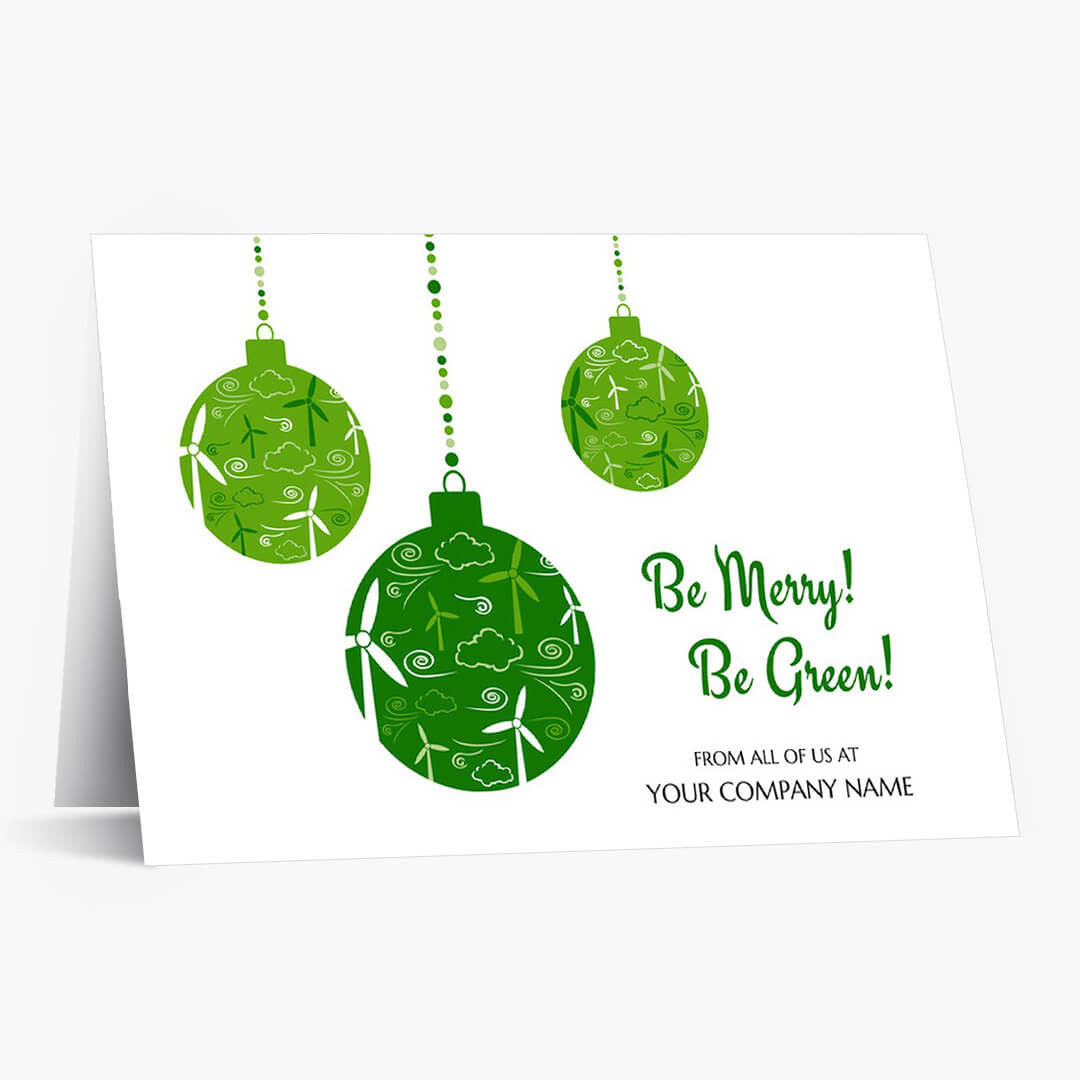 Wind Energy Ornaments Christmas Card
