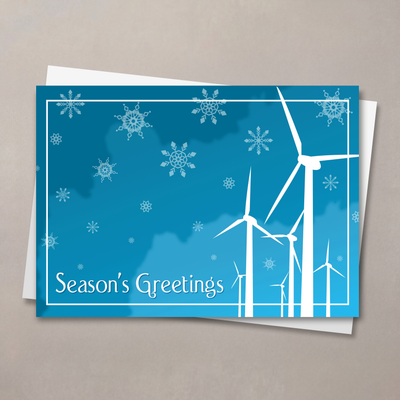 Wind Farm Greetings Holiday Card