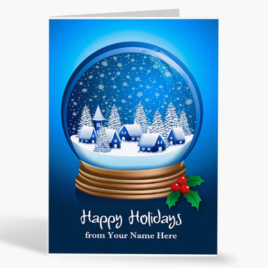 Winter Snow Globe Holiday Card