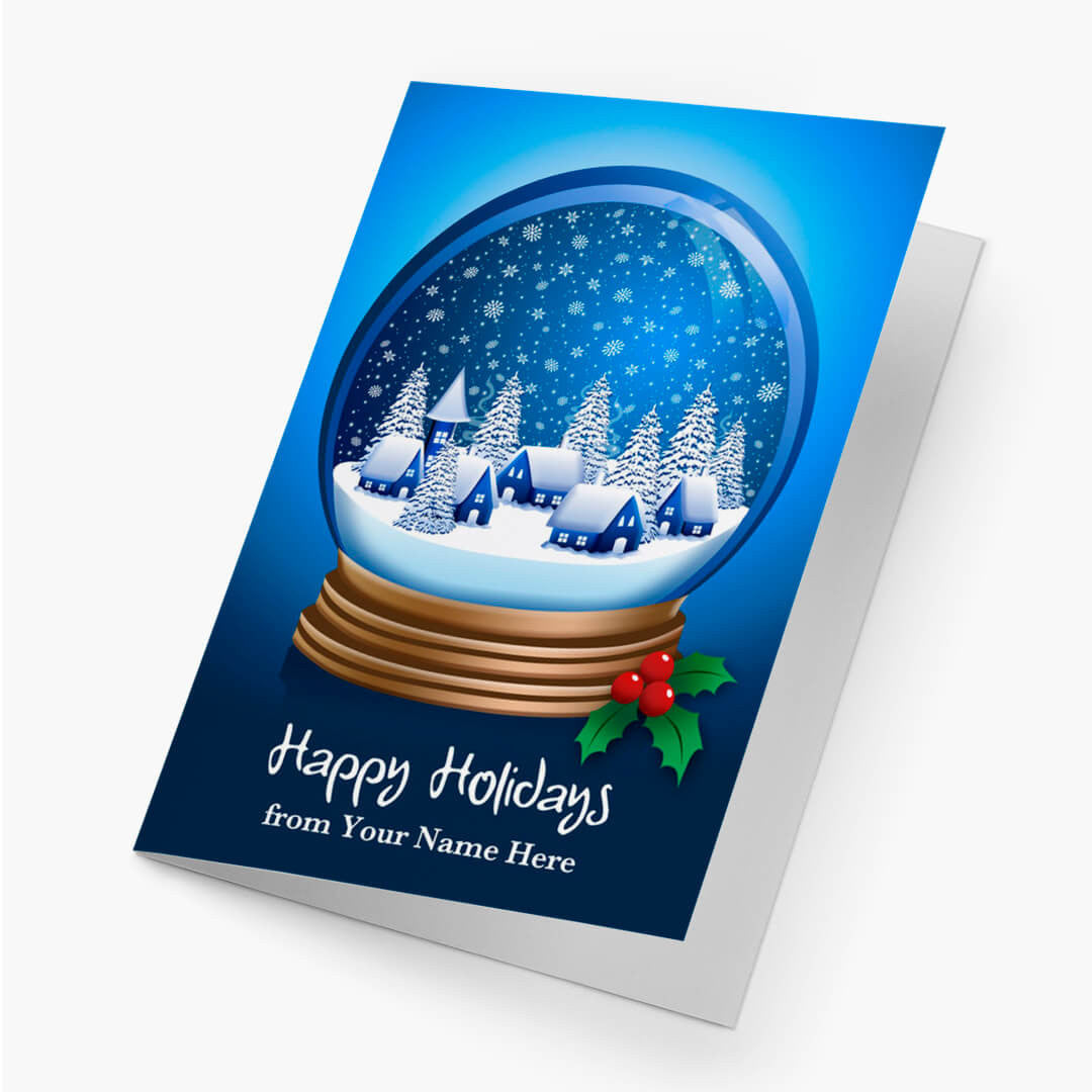 Winter Snow Globe Holiday Card