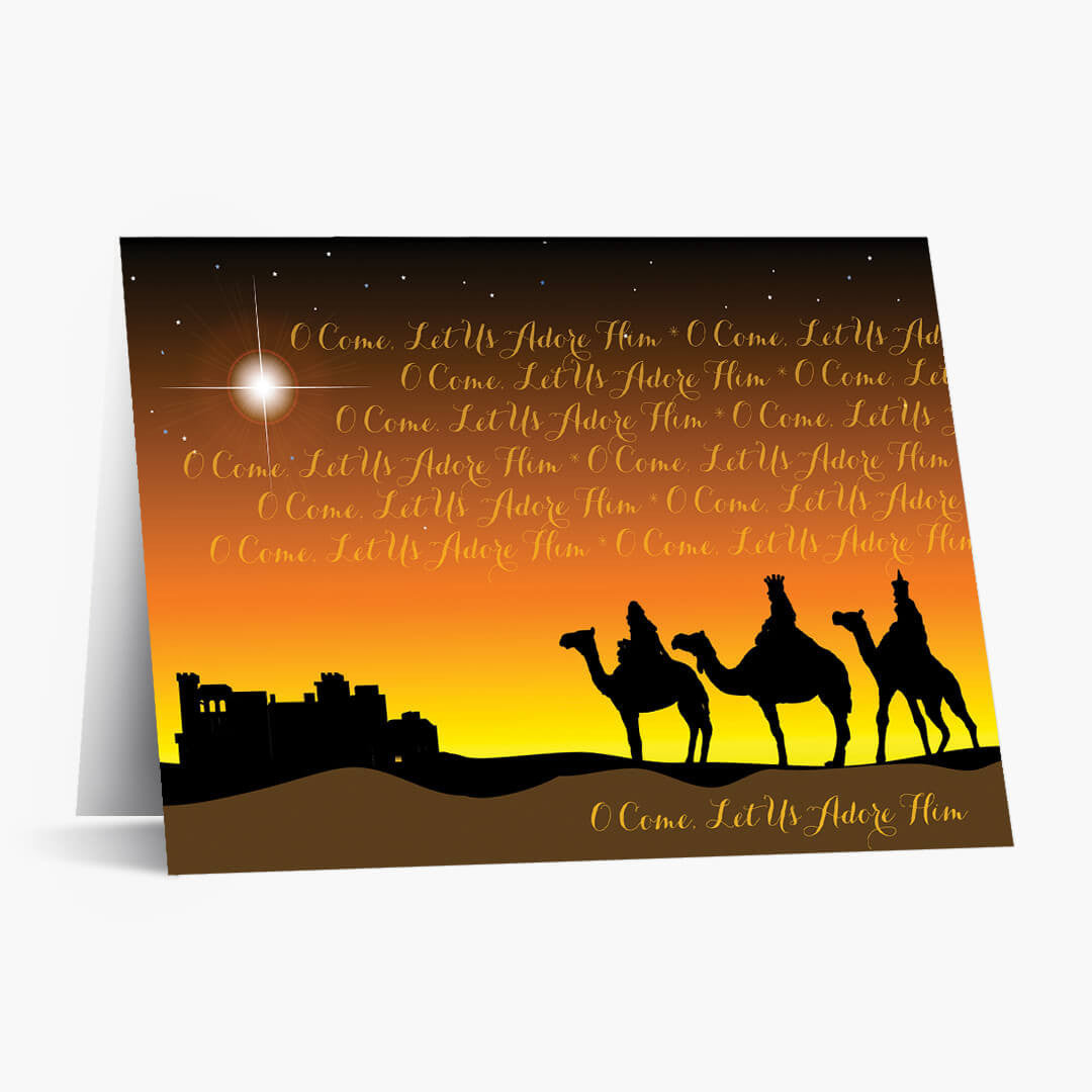Wise Men Adore Him Christmas Card