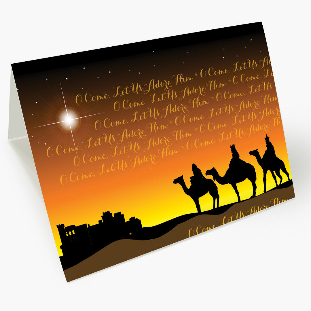 Wise Men Adore Him Christmas Card