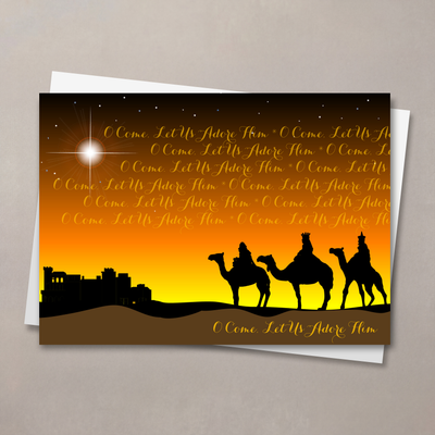 Wise Men Adore Him Christmas Card