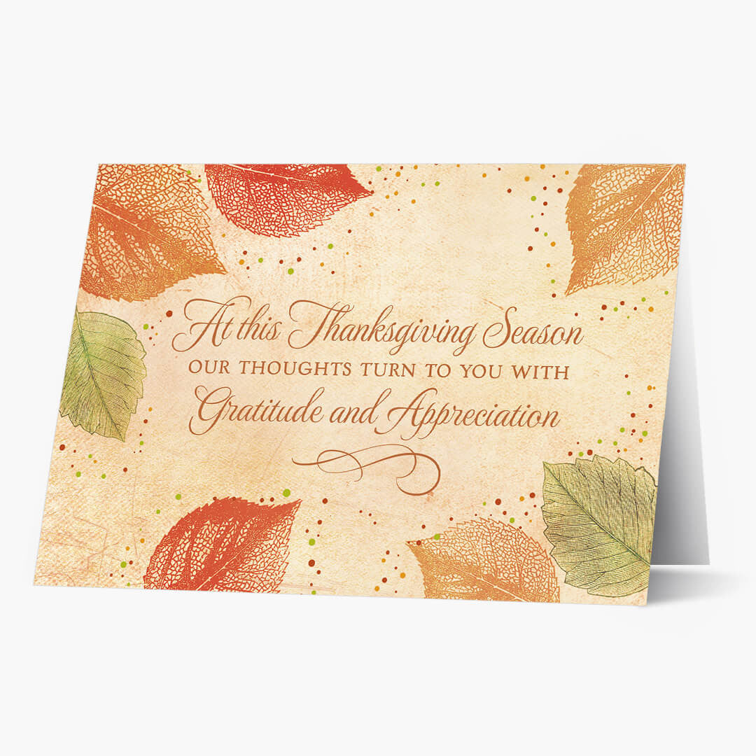 With Gratitude Thanksgiving Card