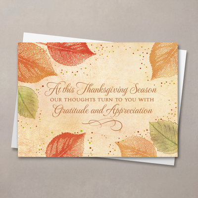 With Gratitude Thanksgiving Card