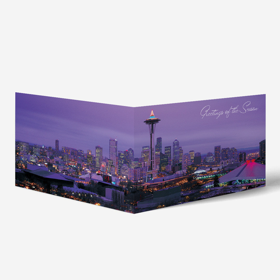 Seattle Panoramic Christmas Card
