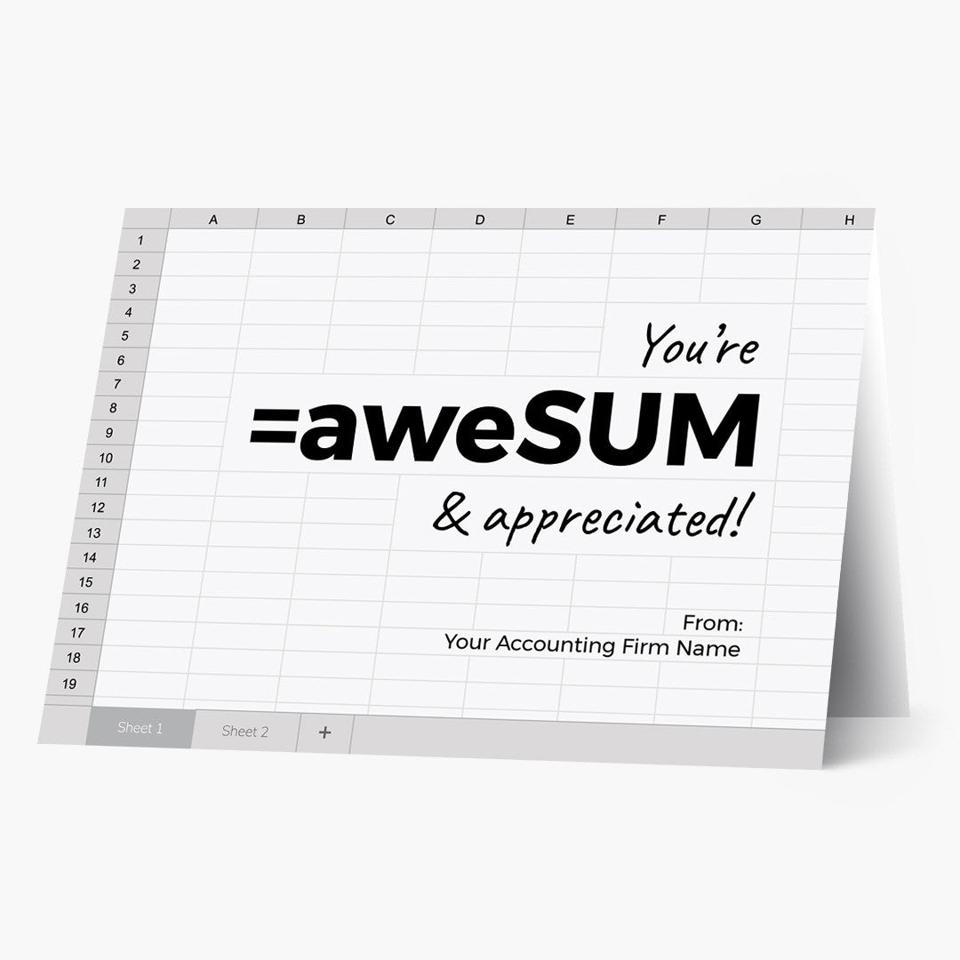 You're AweSUM! Thank You Card