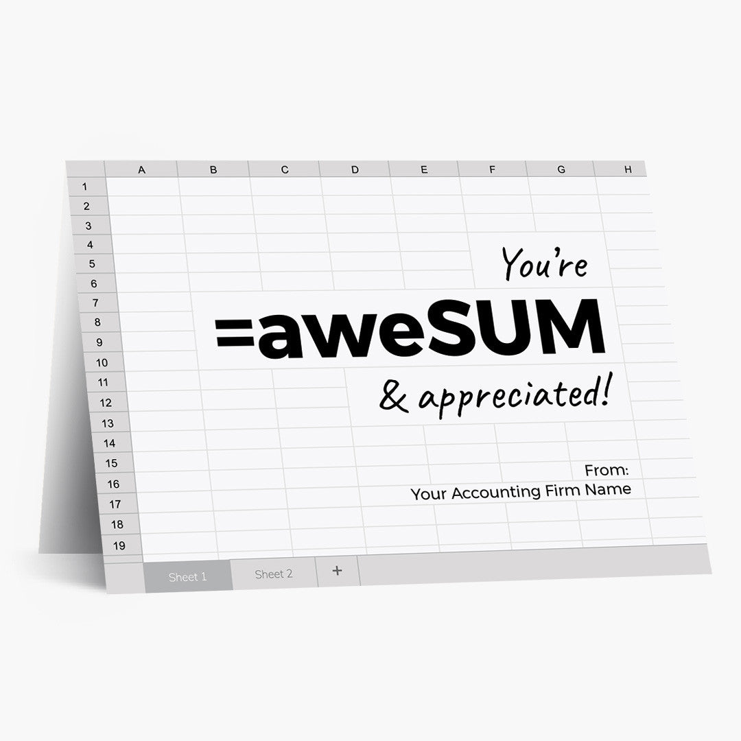 You're AweSUM! Thank You Card