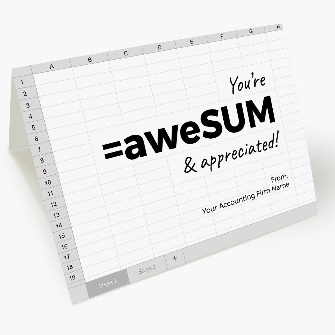 You're AweSUM! Thank You Card