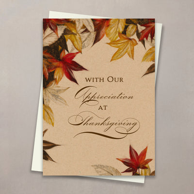 Autumn Maple Leaves Thanksgiving Card