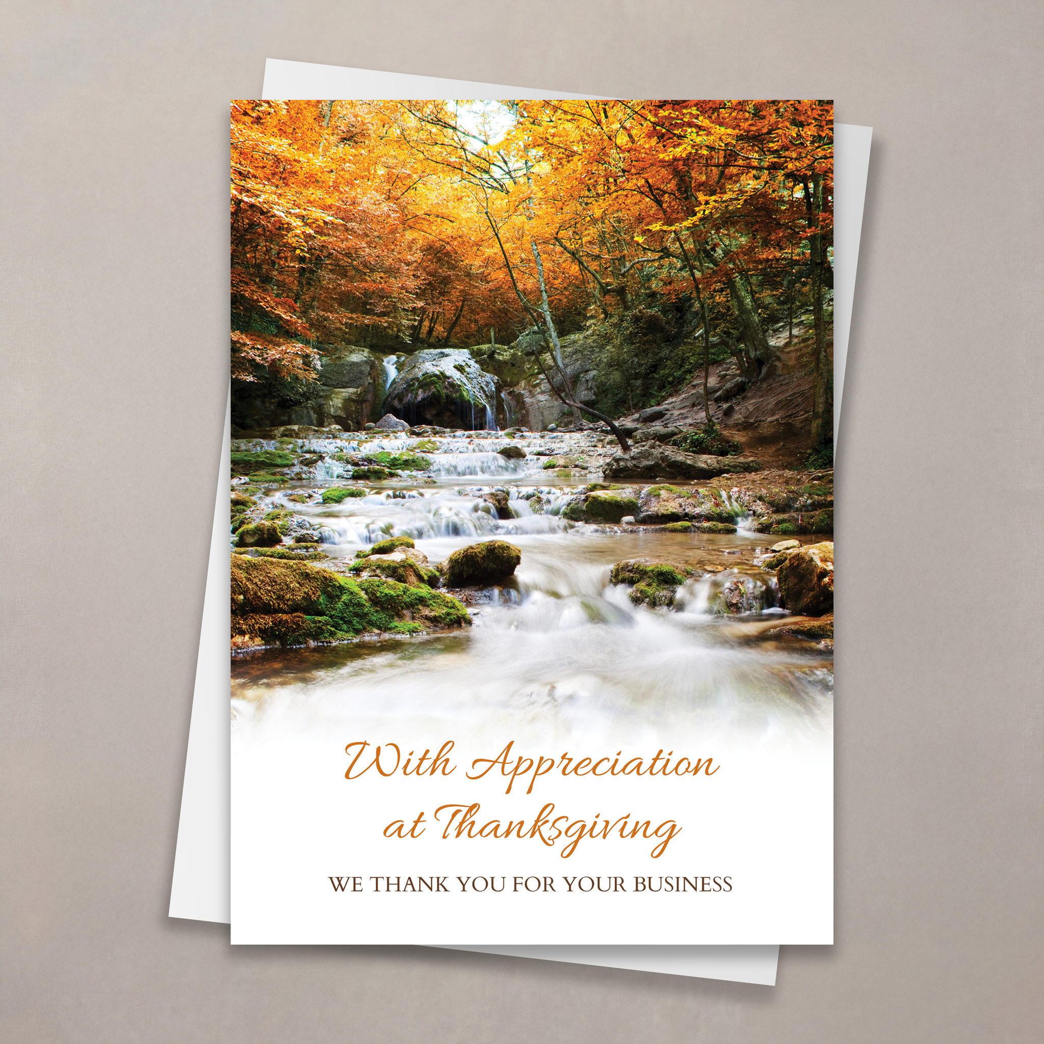 Appreciation Waterfall Thanksgiving Card