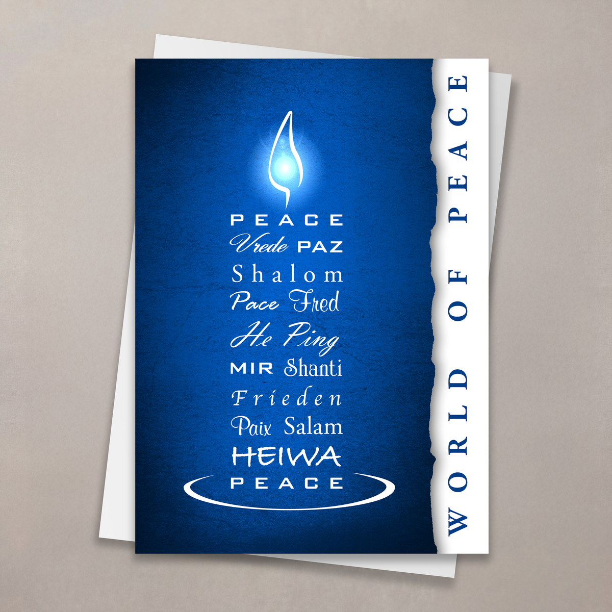 Bright World Of Peace Holiday Card