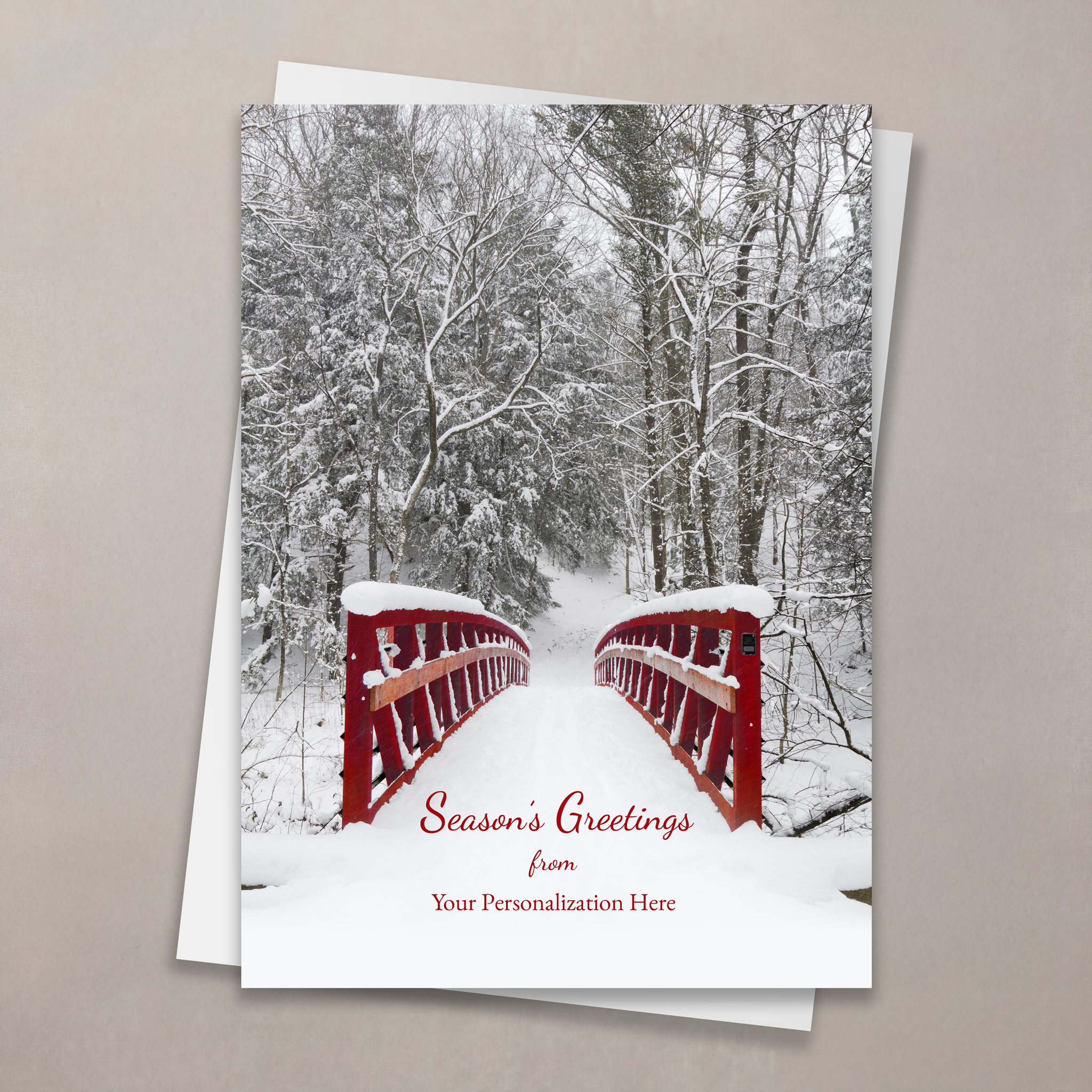 Front Imprint Serenity Christmas Card