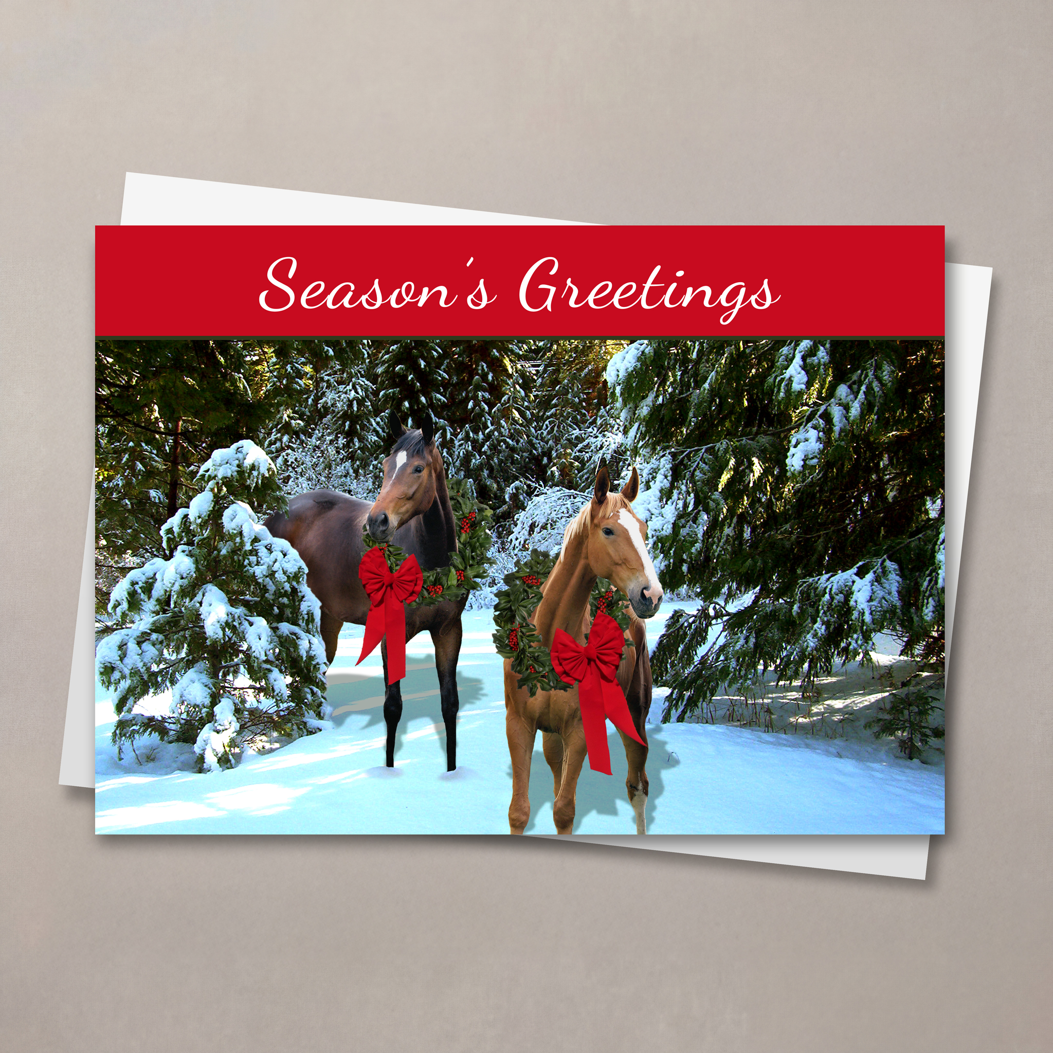 Holiday Horses Christmas Card