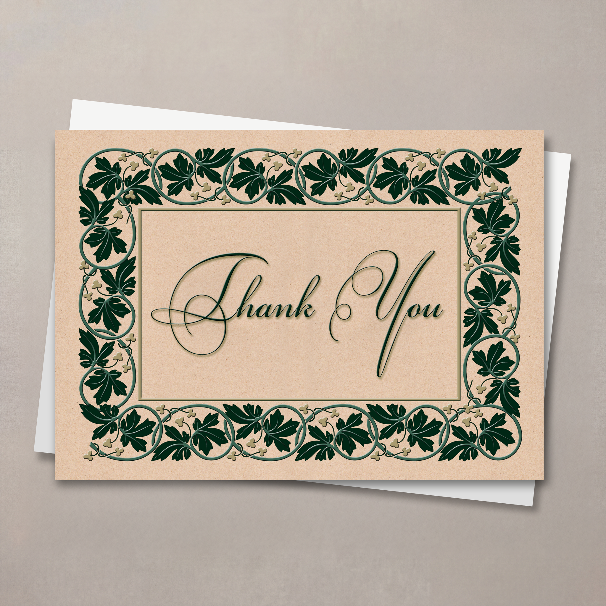 Ivy Frame Of Thanks Card