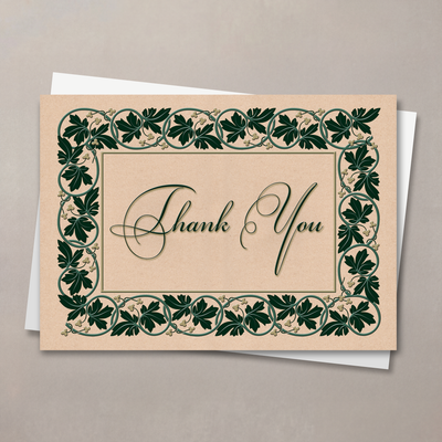 Ivy Frame Of Thanks Card