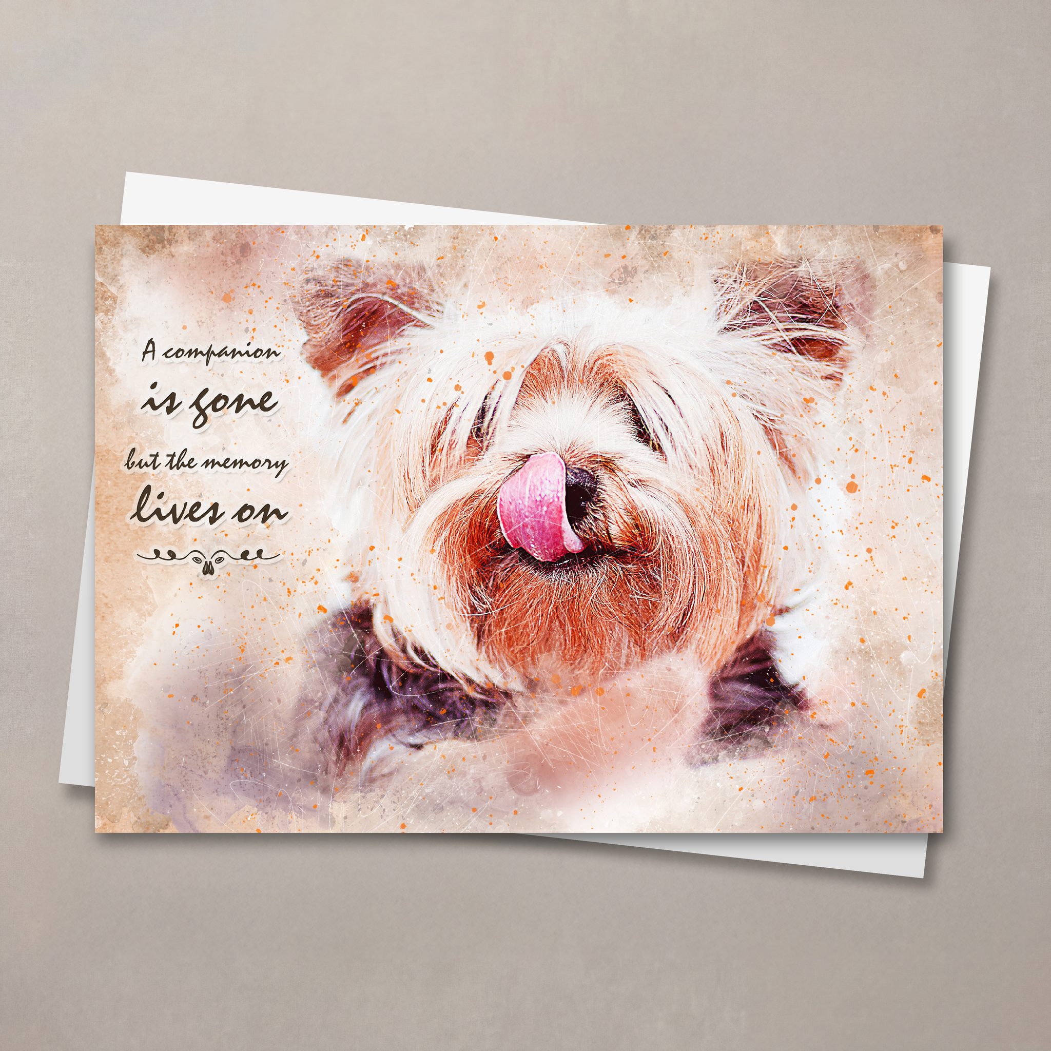 Memory Lives On Dog Pet Sympathy Card