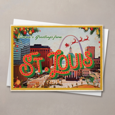 St. Louis Vintage Postcard Christmas Card