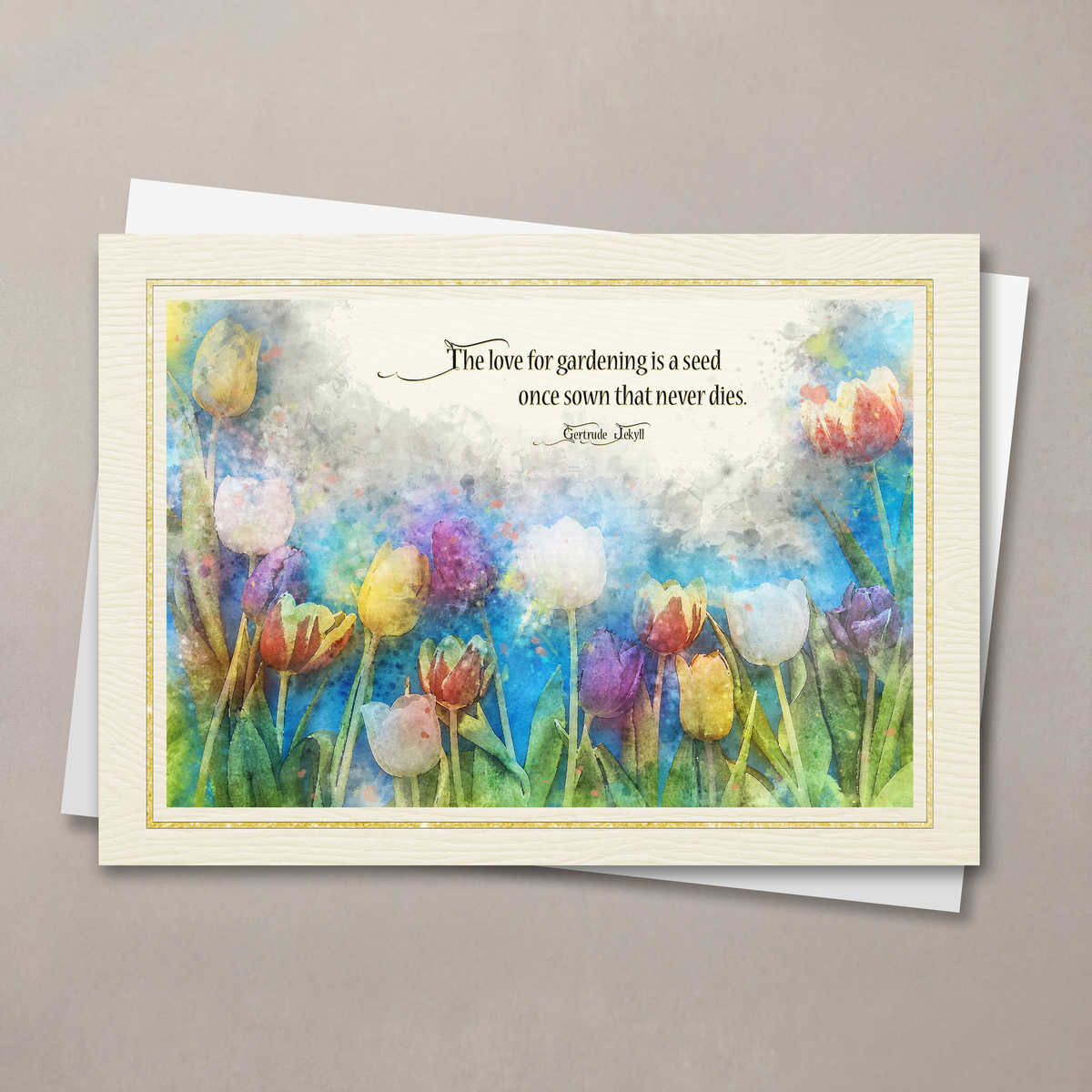 Watercolor Tulip All Occasion Gardening Appreciation Card