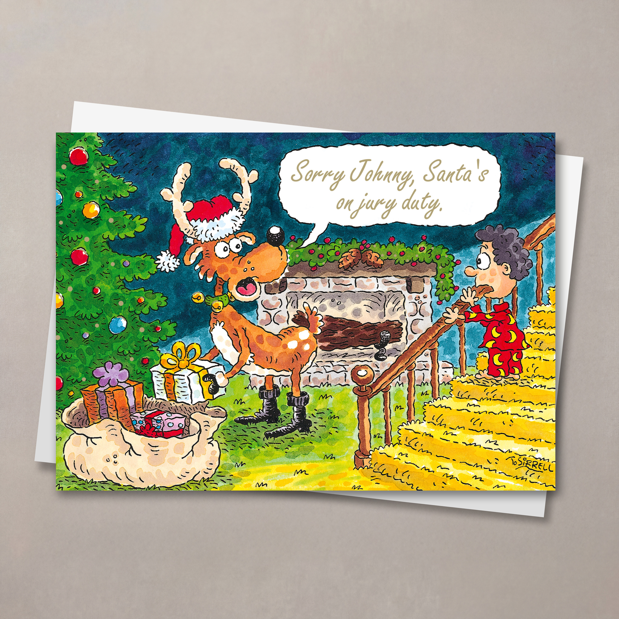 Jury Duty Santa Christmas Card