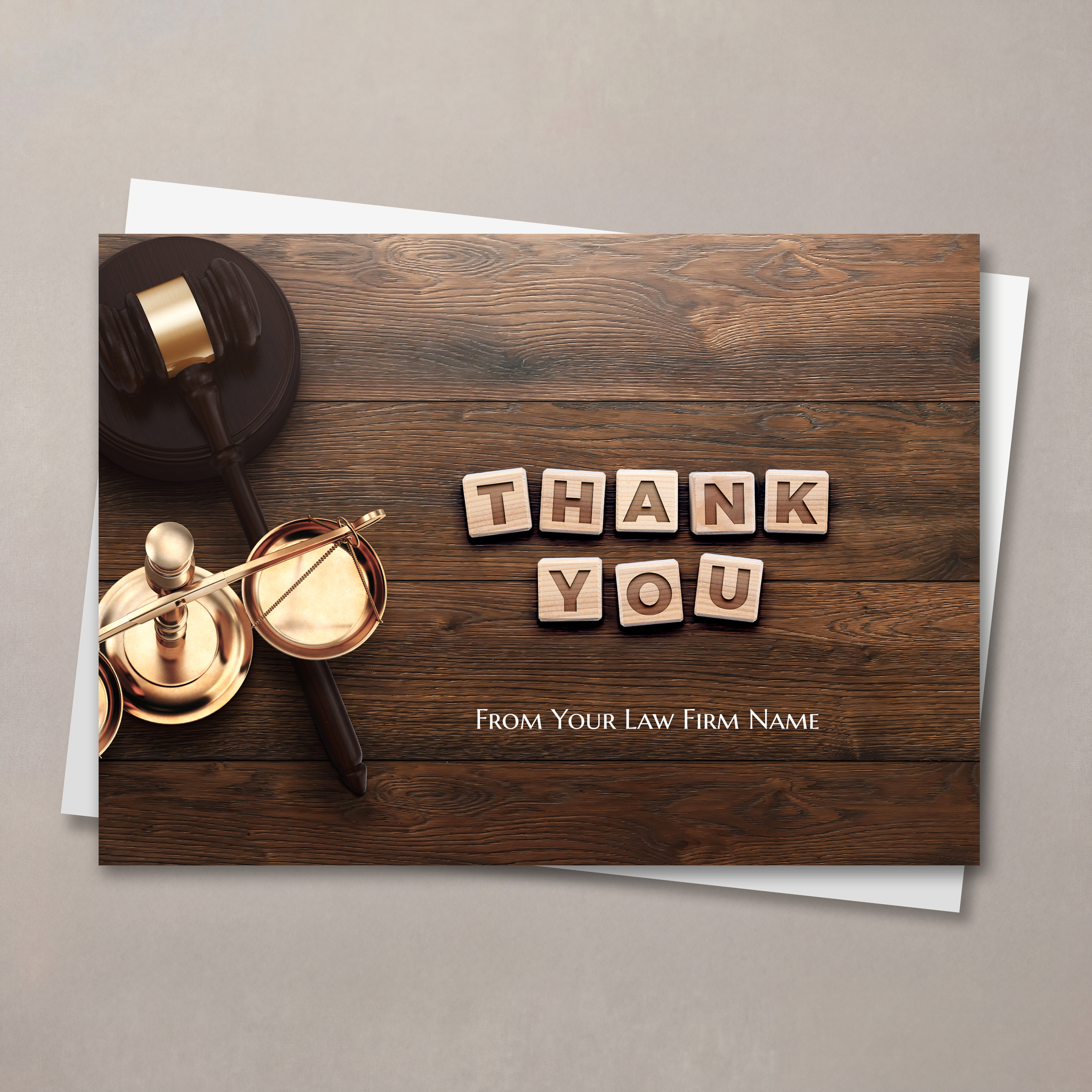 Legal Desk Thank You Card