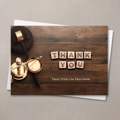 Legal Desk Thank You Card