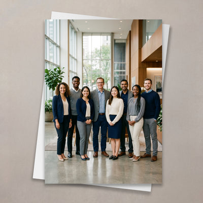 Borderless Vertical Semigloss Photo Card